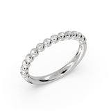 Diamond Bead Wedding Ring - 0.17 CT