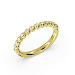 Diamond Bead Wedding Ring - 0.17 CT