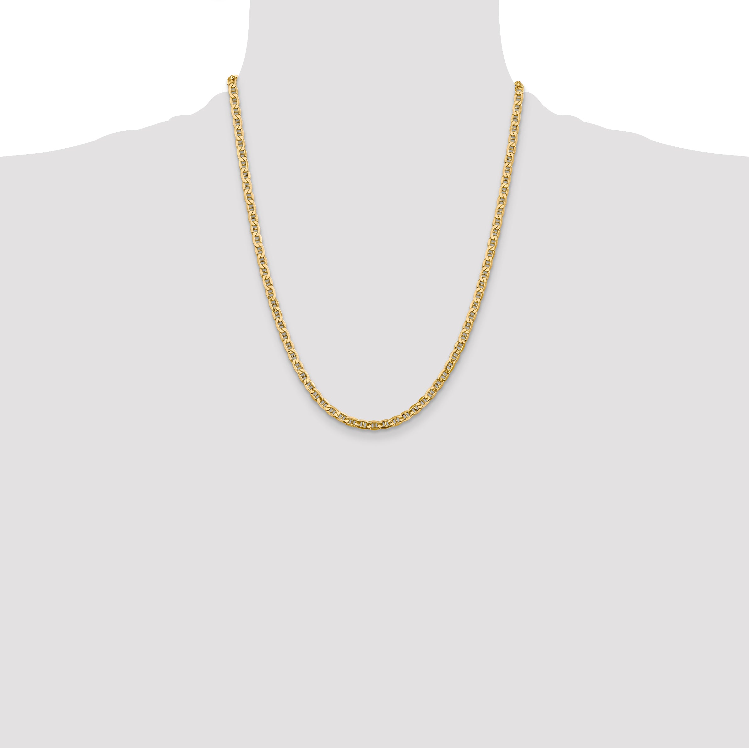 14k 4mm Semi-Solid Anchor Chain
