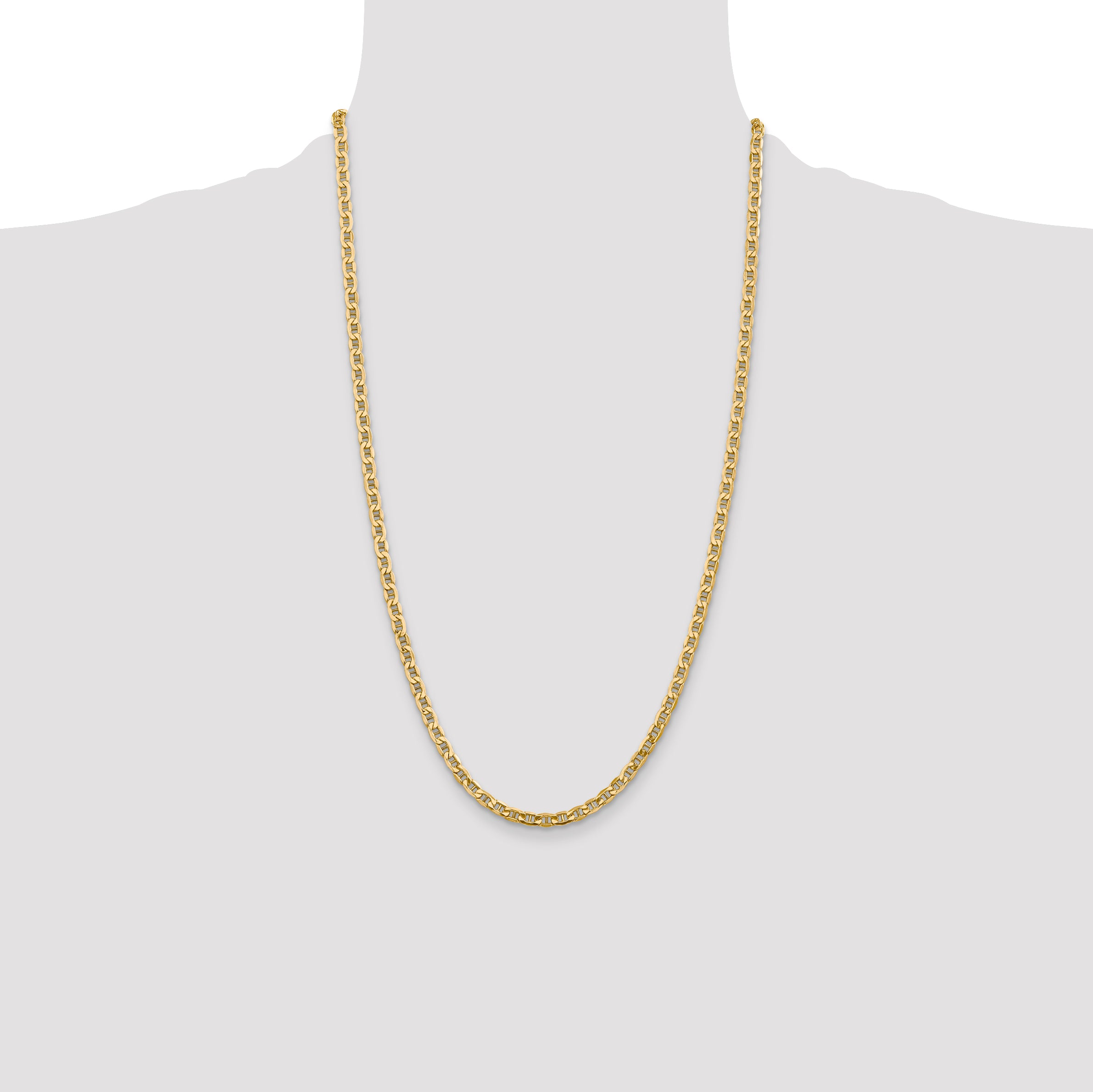 14k 4mm Semi-Solid Anchor Chain