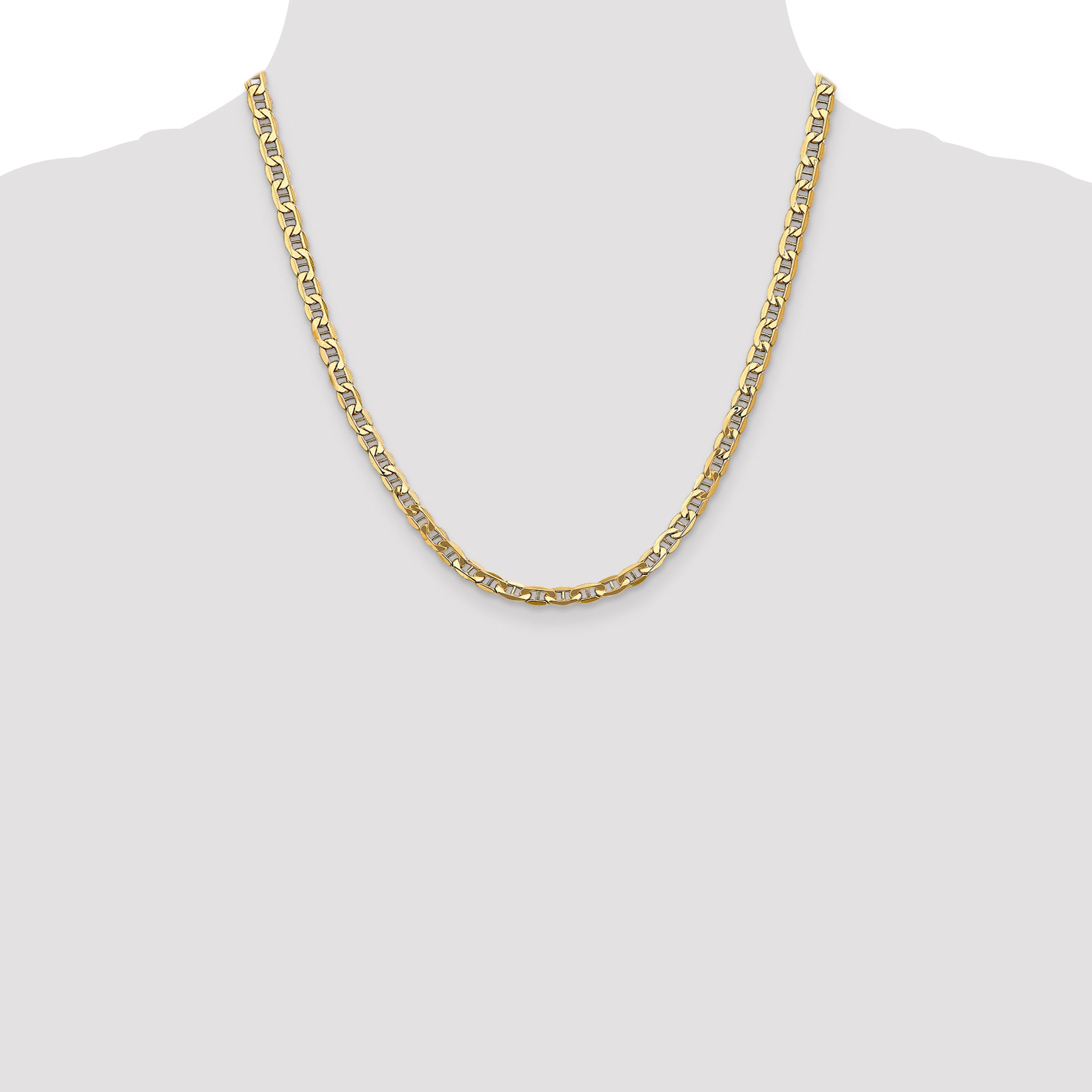 14k 4.75mm Semi-Solid Anchor Chain