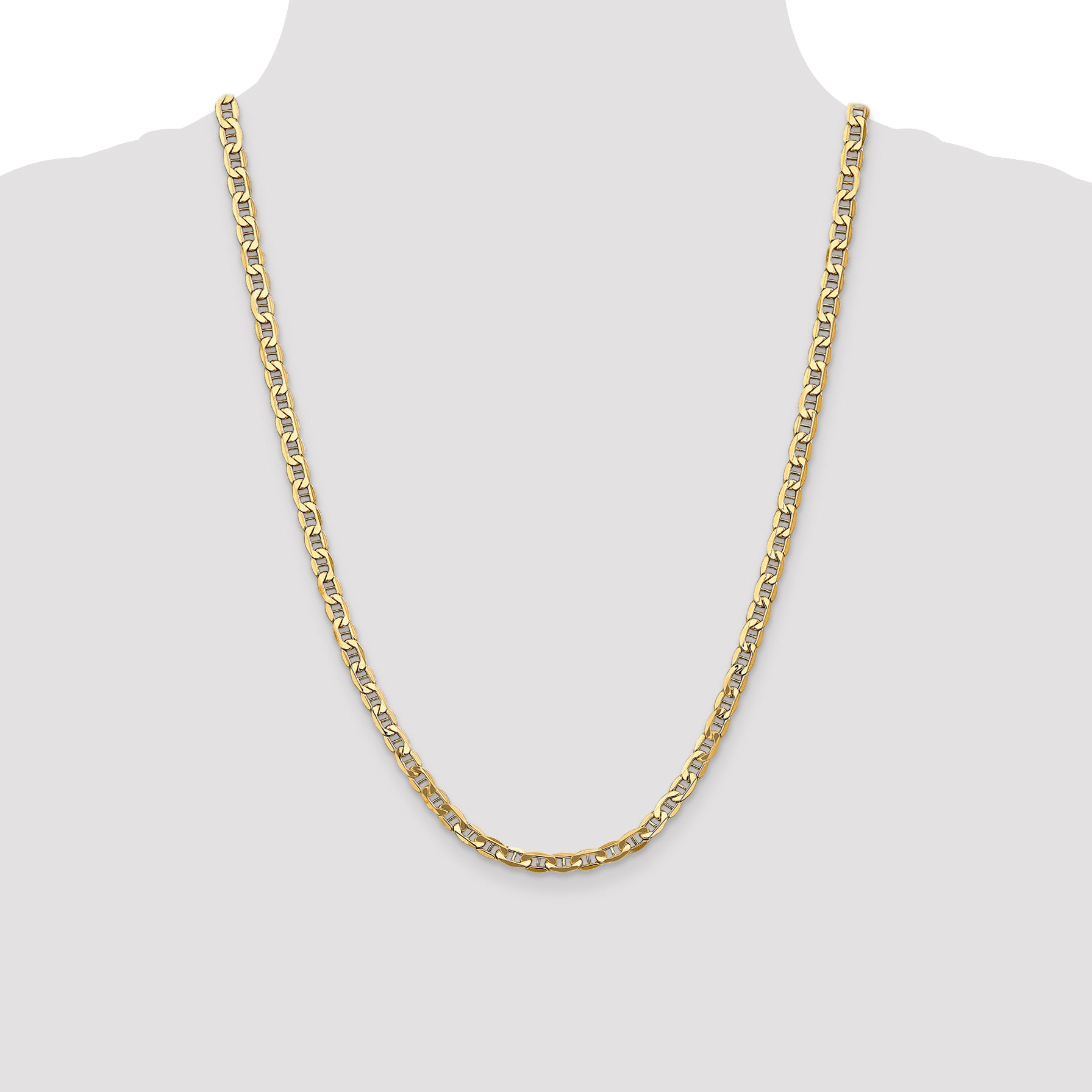 14k 4.75mm Semi-Solid Anchor Chain