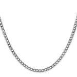 14k White Gold 3.35mm Semi-Solid Curb Chain