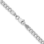 14k White Gold 3.35mm Semi-Solid Curb Chain
