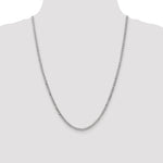 14k White Gold 3.35mm Semi-Solid Curb Chain