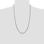 14k White Gold 3.35mm Semi-Solid Curb Chain