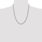 14k White Gold 4.3mm Semi-Solid Curb Chain