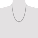 14k White Gold 4.3mm Semi-Solid Curb Chain