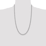 14k White Gold 4.3mm Semi-Solid Curb Chain