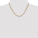 14k 3.35mm Semi-Solid Curb Chain