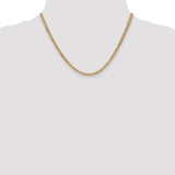 14k 3.35mm Semi-Solid Curb Chain