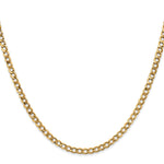14k 3.35mm Semi-Solid Curb Chain