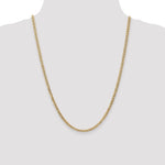 14k 3.35mm Semi-Solid Curb Chain