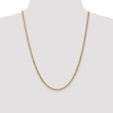 14k 3.35mm Semi-Solid Curb Chain