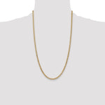 14k 3.35mm Semi-Solid Curb Chain