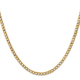 14k 3.35mm Semi-Solid Curb Chain