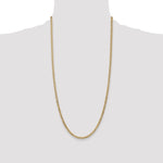 14k 3.35mm Semi-Solid Curb Chain