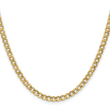 14k 4.3mm Semi-Solid Curb Chain