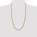 14k 4.3mm Semi-Solid Curb Chain