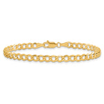 14k 4.3mm Semi-Solid Curb Chain