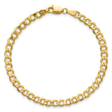 14k 4.3mm Semi-Solid Curb Chain