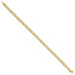 14k 4.3mm Semi-Solid Curb Chain Anklet