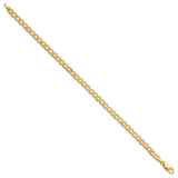 14k 4.3mm Semi-Solid Curb Chain Anklet