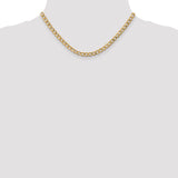 14k 5.25mm Semi-Solid Curb Chain