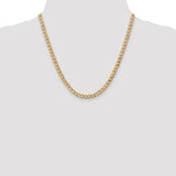 14k 5.25mm Semi-Solid Curb Chain