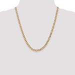 14k 5.25mm Semi-Solid Curb Chain
