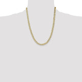 14k 6.5mm Semi-Solid Curb Chain