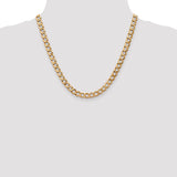 14k 7mm Semi-Solid Curb Chain