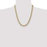 14k 7mm Semi-Solid Curb Chain
