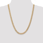 14k 7mm Semi-Solid Curb Chain