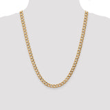 14k 7mm Semi-Solid Curb Chain
