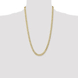 14k 7mm Semi-Solid Curb Chain