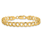 14k 7mm Semi-Solid Curb Chain