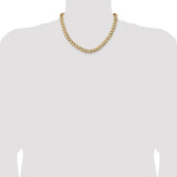 14k 9mm Semi-Solid Curb Chain