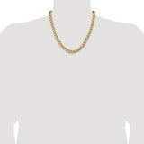 14k 9mm Semi-Solid Curb Chain