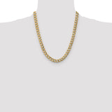 14k 9mm Semi-Solid Curb Chain