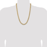 14k 9mm Semi-Solid Curb Chain
