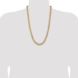 14k 9mm Semi-Solid Curb Chain