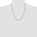 14k White Gold 2.5mm Semi-Solid Figaro Chain