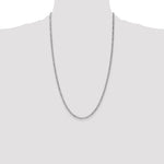 14k White Gold 2.5mm Semi-Solid Figaro Chain