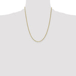 14k 2.5mm Semi-Solid Figaro Chain