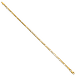 14k 2.5mm Semi-Solid Figaro Chain
