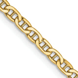 14k 2.4mm Semi-Solid Anchor Chain
