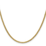14k 2.4mm Semi-Solid Anchor Chain
