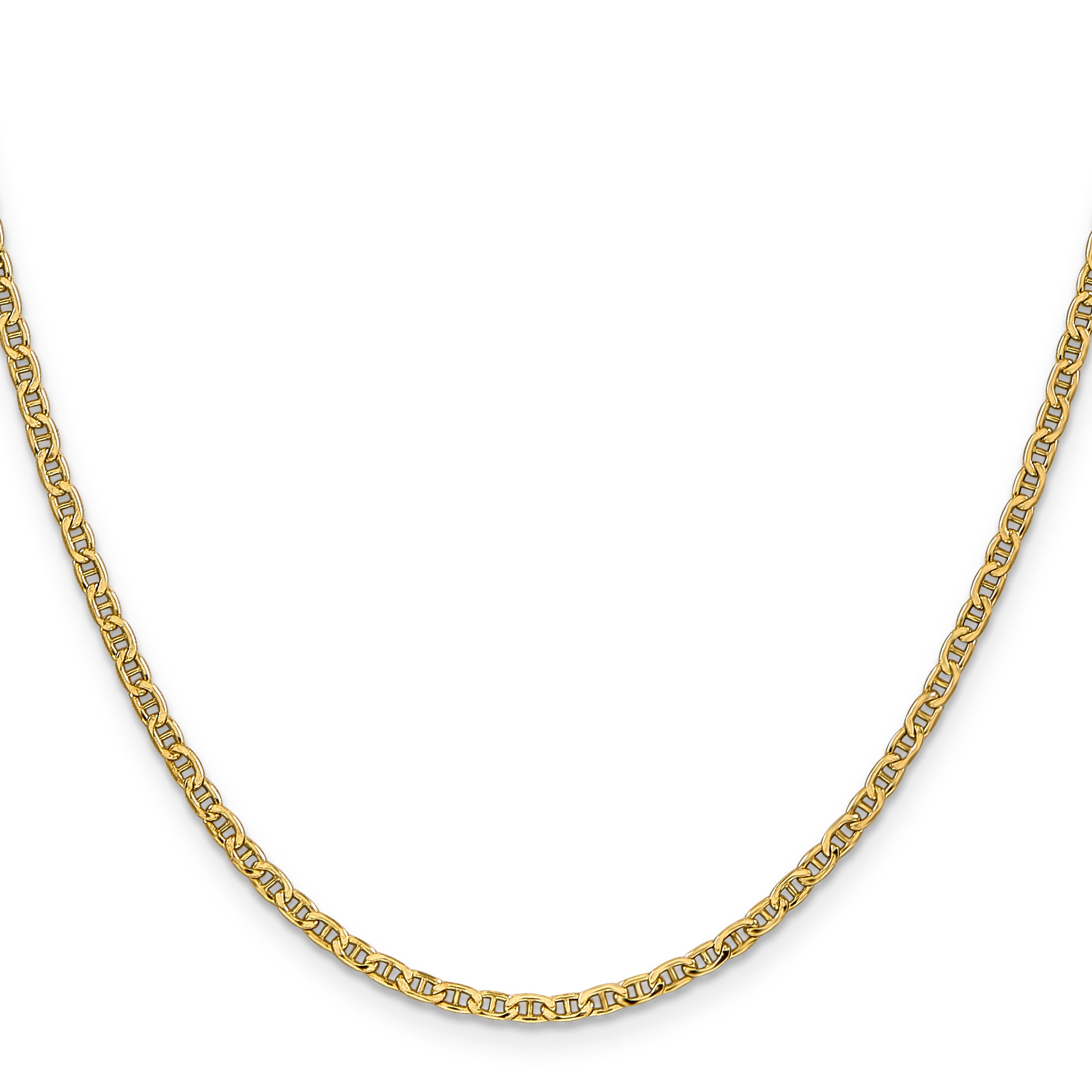 14k 2.4mm Semi-Solid Anchor Chain