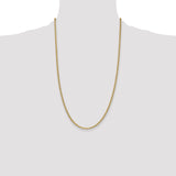 14k 2.4mm Semi-Solid Anchor Chain